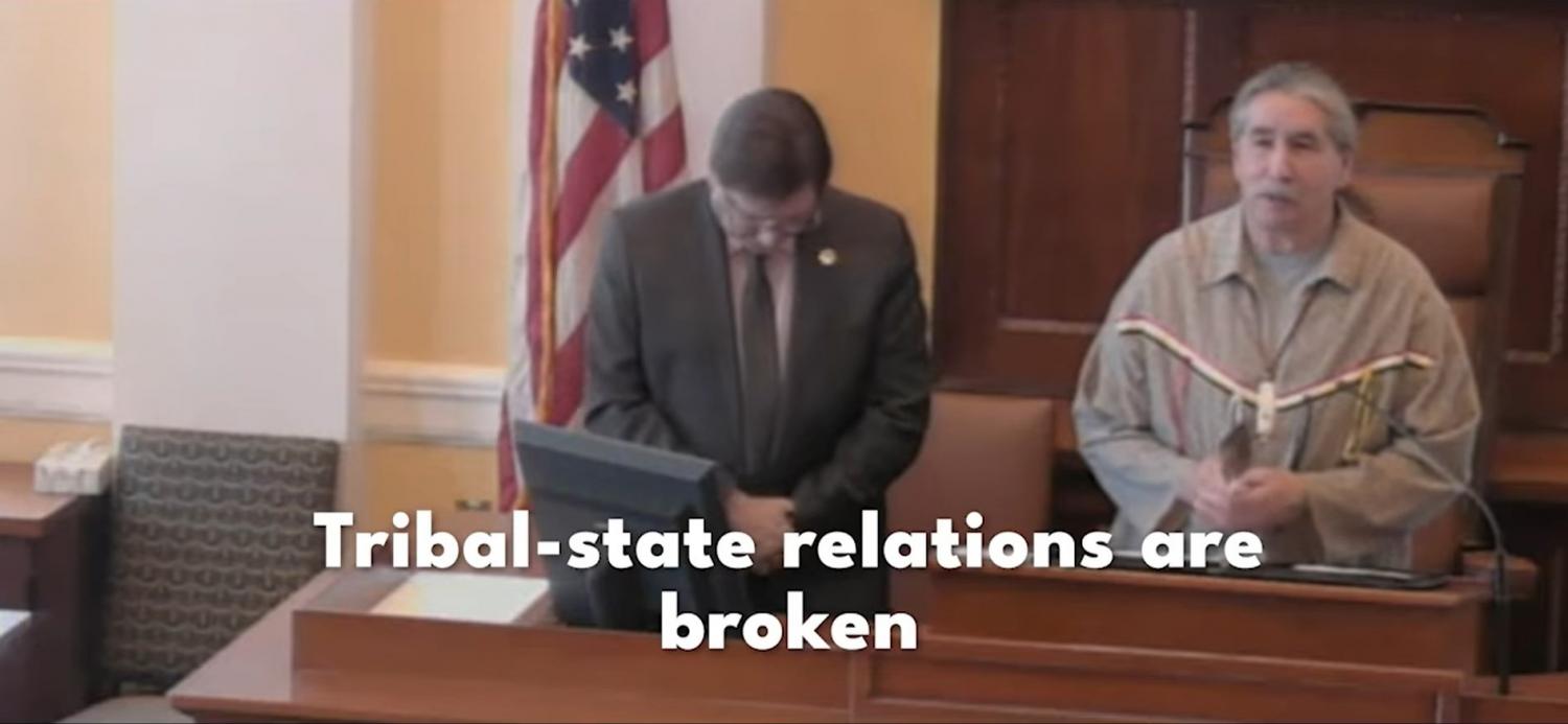 Vice Chief Darrell Newell delivers prayer to the Legislature